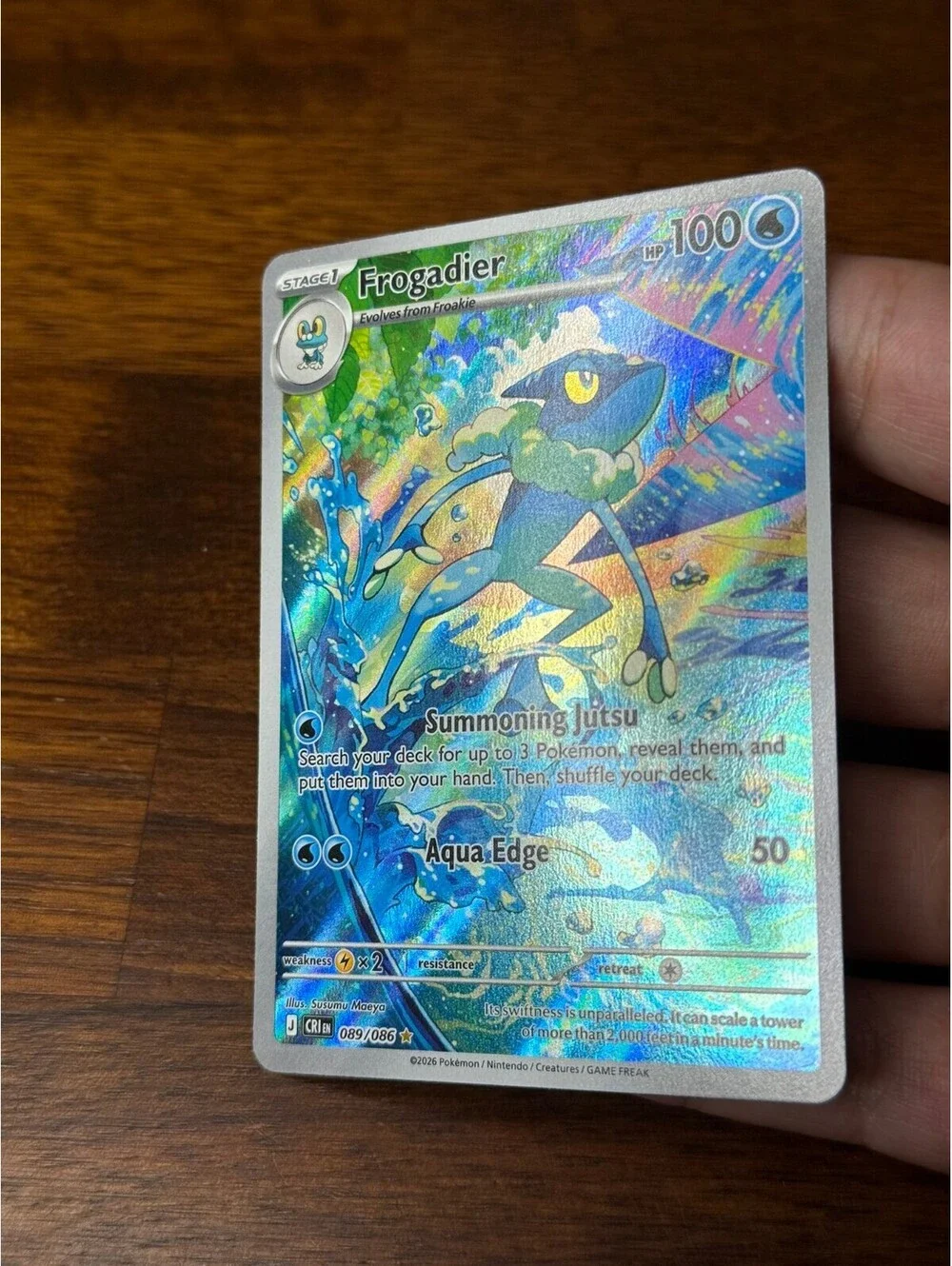 Frogadier Pokémon Card - Holo Rare Chaos Rising 89